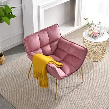 Роскошное кресло-диван Nordic, дизайнер балкона для домашней гостиной, кресло для отдыха, кресло для маникюра и макияжа Изображение 2