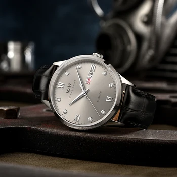 Роскошные механические деловые часы бренда CARNIVAL, модные Автоматические наручные часы, водонепроницаемые мужские часы с календарем Montre Homme Изображение 2