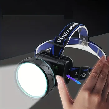Сверхяркие сенсорные фары, USB перезаряжаемый портативный ночной фонарик, водонепроницаемый налобный фонарь для рыбалки на открытом воздухе, кемпинговые фонари Изображение 2