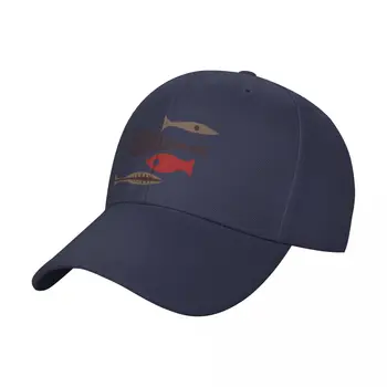 Современная рыбка середины века, бежево-коричневая, коричнево-коричневая, красная бейсболка в сеточку, шляпа роскошного бренда, мужская кепка, женская кепка роскошного бренда Изображение 2