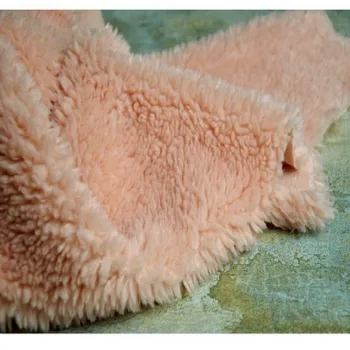 Ткань из овечьей шерсти Утепленная Флисовая ткань Подкладка для одежды Плюшевая обувь Шапки Теплая подкладка Вязаное полотно ручной работы своими руками Изображение 2