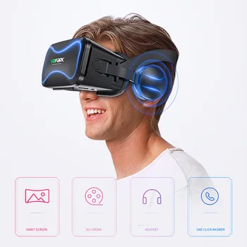 Умные 3D-очки виртуальной реальности, виртуальная гарнитура, игра, фильм, универсальные 3D-очки виртуальной реальности с дистанционным управлением, иммерсивные очки виртуальной реальности Изображение 2