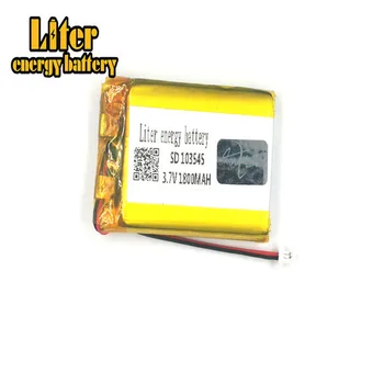 штекер 1.0-2P Литиевая Батарея 103545 3.7 в 1800 мАч Литий-Полимерная Аккумуляторная Батарея PL LiPo электронные книги GPS КПК Изображение 2