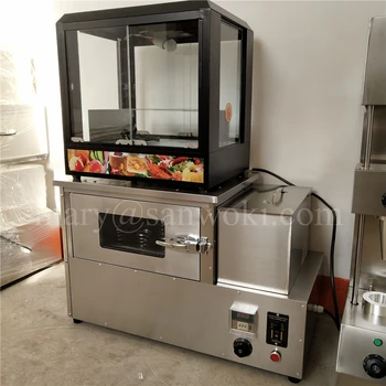 Электрическая машина для выпечки пиццы в форме рожка, торговые автоматы в форме рожка для пиццы и витрина, витринный шкаф и печь в форме рожка для пиццы Изображение 2