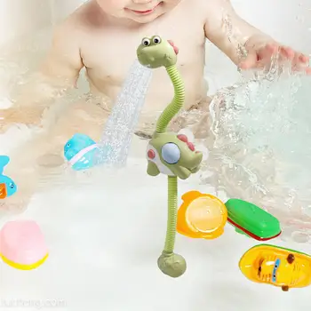 Электрический душ для младенцев, автоматическая водяная помпа с ручным душем, игрушка для ванной комнаты, подарок на день рождения для младенцев и малышей Изображение 2