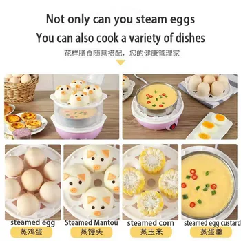 Яйцеварка, многофункциональная пароварка для яиц, домашняя машина для приготовления яичного крема, Автоматическое отключение питания, артефакт для завтрака Изображение 2